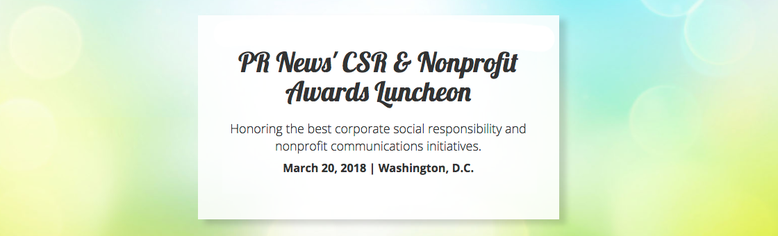 PR News' CSR and Nonprofit Awards Luncheon