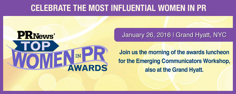 PR News' Top Women in PR Awards Luncheon - Jan. 26, 2016