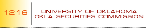 University of Oklahoma Securities Commission logo