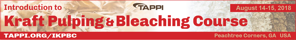 2018 TAPPI Introduction To Kraft Pulping & Bleaching Course