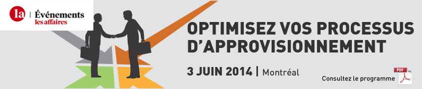 Optimisez vos processus d'approvisionnement - 3 et 4 juin 2014