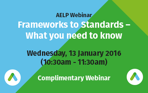 AELP Webinar: Frameworks to Standards – What you need to know