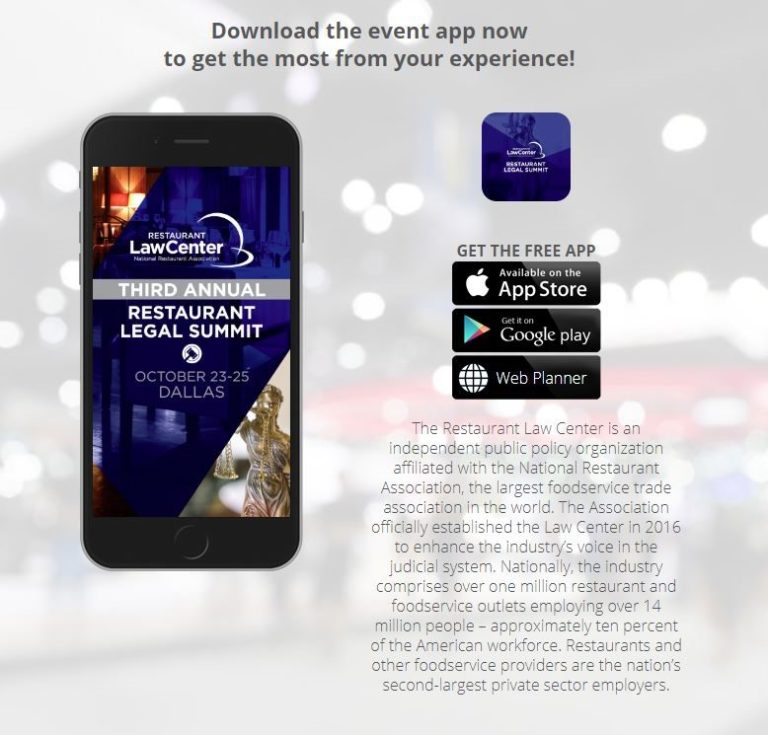 Restaurant Legal Summit Mobile App