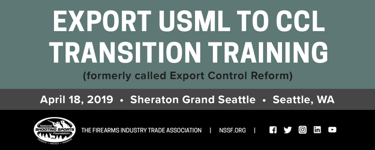 2019 Export USML to CCL Transition Training - Seattle