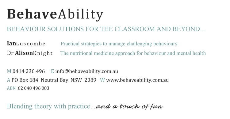 Behaviour, Learning, Nutrition - Melbourne (Ivanhoe)