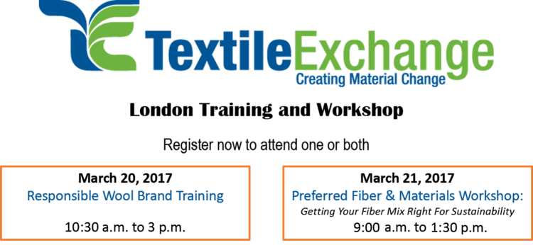 Textile Exchange Workshops (Responsible Wool and Preferred Fiber and Materials) - London