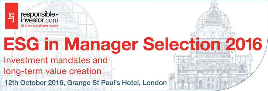 ESG in Manager Selection 2016