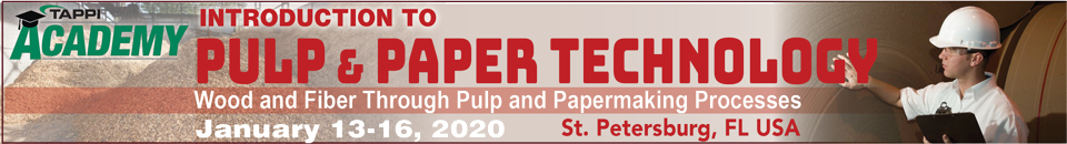 2020 TAPPI Introduction to Pulp and Paper Course