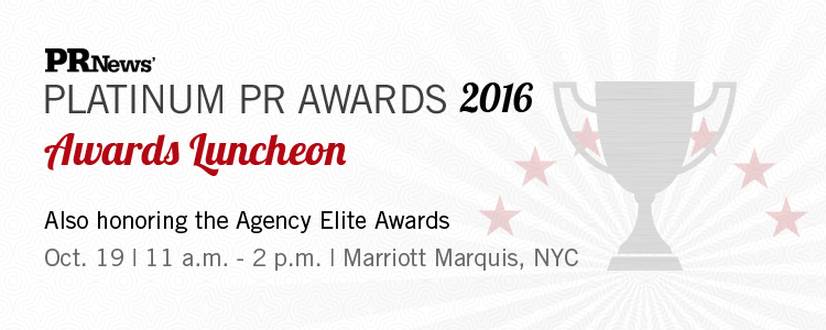 PR News' Platinum PR and Agency Elite Awards Luncheon 2016