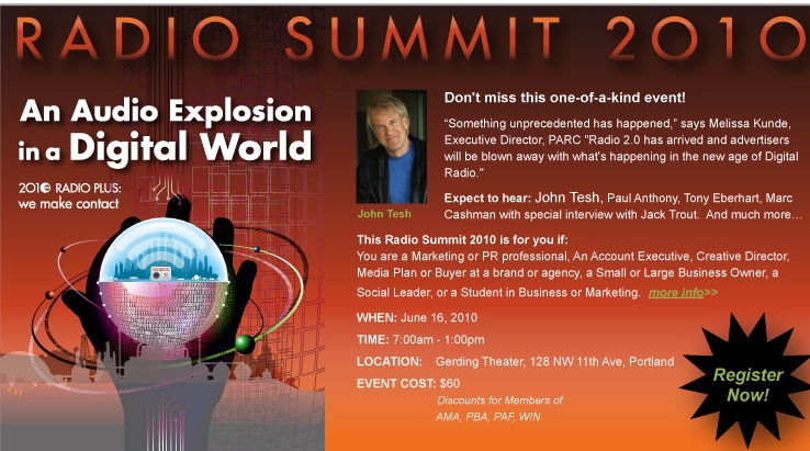 Radio Summit 2010: An Audio Explosion in a Digital World (Copy)