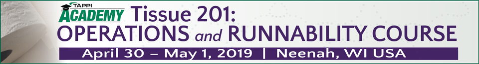 2019 TAPPI Tissue 201: Operations and Runnability Course