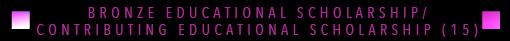 Bronze Educational Scholarship and Contributiong Educational Scholarship Banner