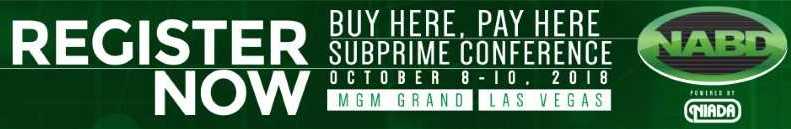 2018 NABD Buy Here, Pay Here Subprime Conference