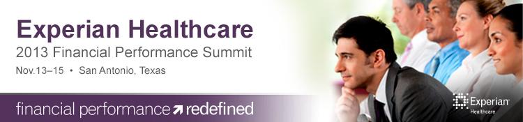 Experian Healthcare 2013 Financial Performance Summit