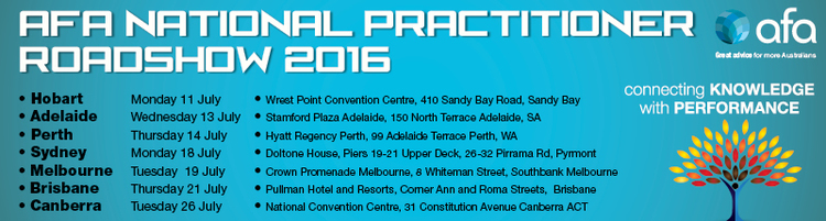 AFA 2016 National Practitioner Roadshow NSW