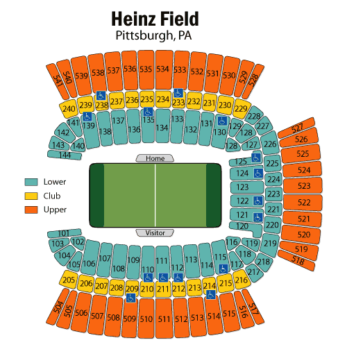 Detailed Seating Chart For Heinz Field